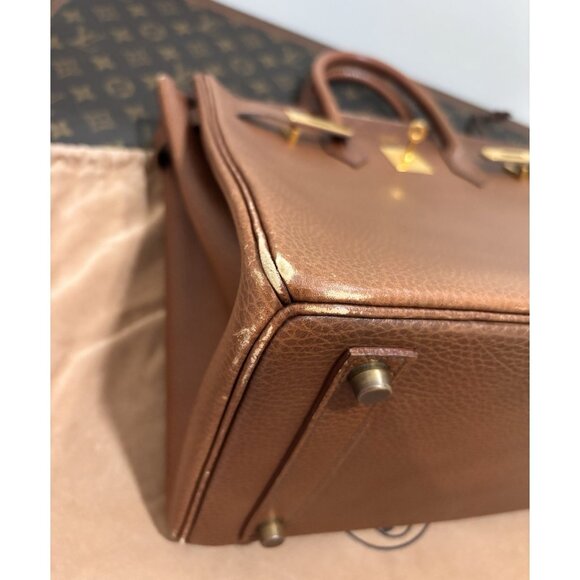 Authentic HERMES Birkin HAC Haut à Courroies 32 brown courchevel leather bag - Picture 6 of 16